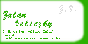 zalan veliczky business card